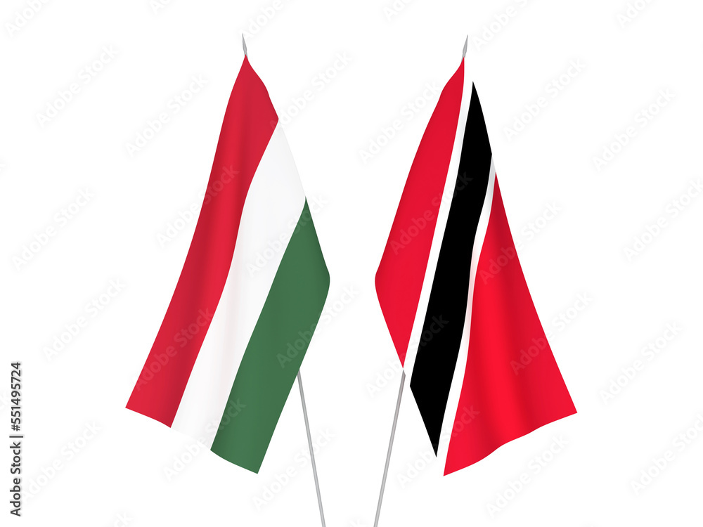 Republic of Trinidad and Tobago and Hungary flags