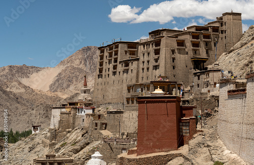 Leh palace on a rock in northern India