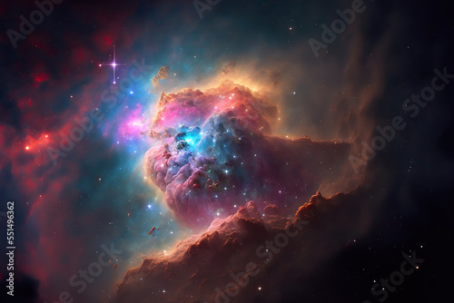 Abstract cosmos  space nebula as a background or wallpaper 