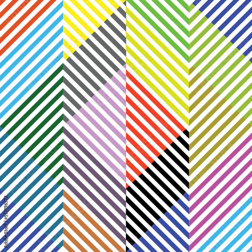 Seamless pattern with lines.Unusual poster Design .Black Vector stripes .Geometric shape. Endless texture 