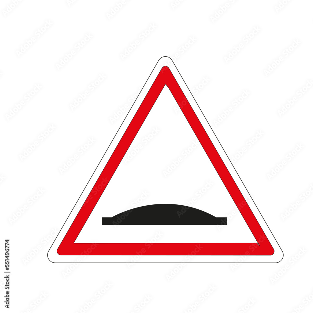 Panneau routier français: Ralentisseur Panneau routier français: Ralentisseur
