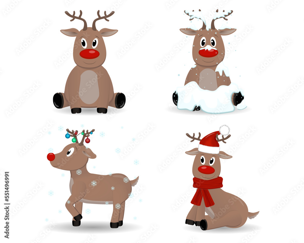 set of christmas reindeer set of christmas reindeer