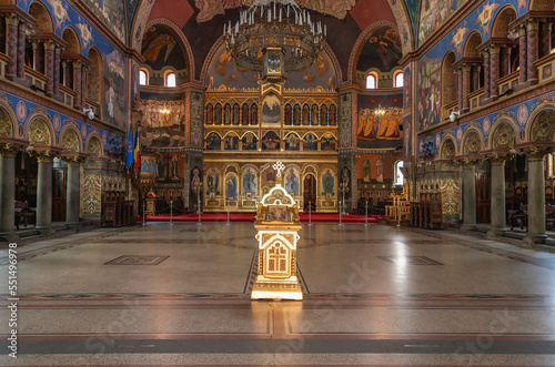 Built between 1902 and 1906 by Hungarian architects Romanian Orthodox Holy Trinity Cathedral (Catedrala Sfanta Treime) ​​Sibiu - Romania photo