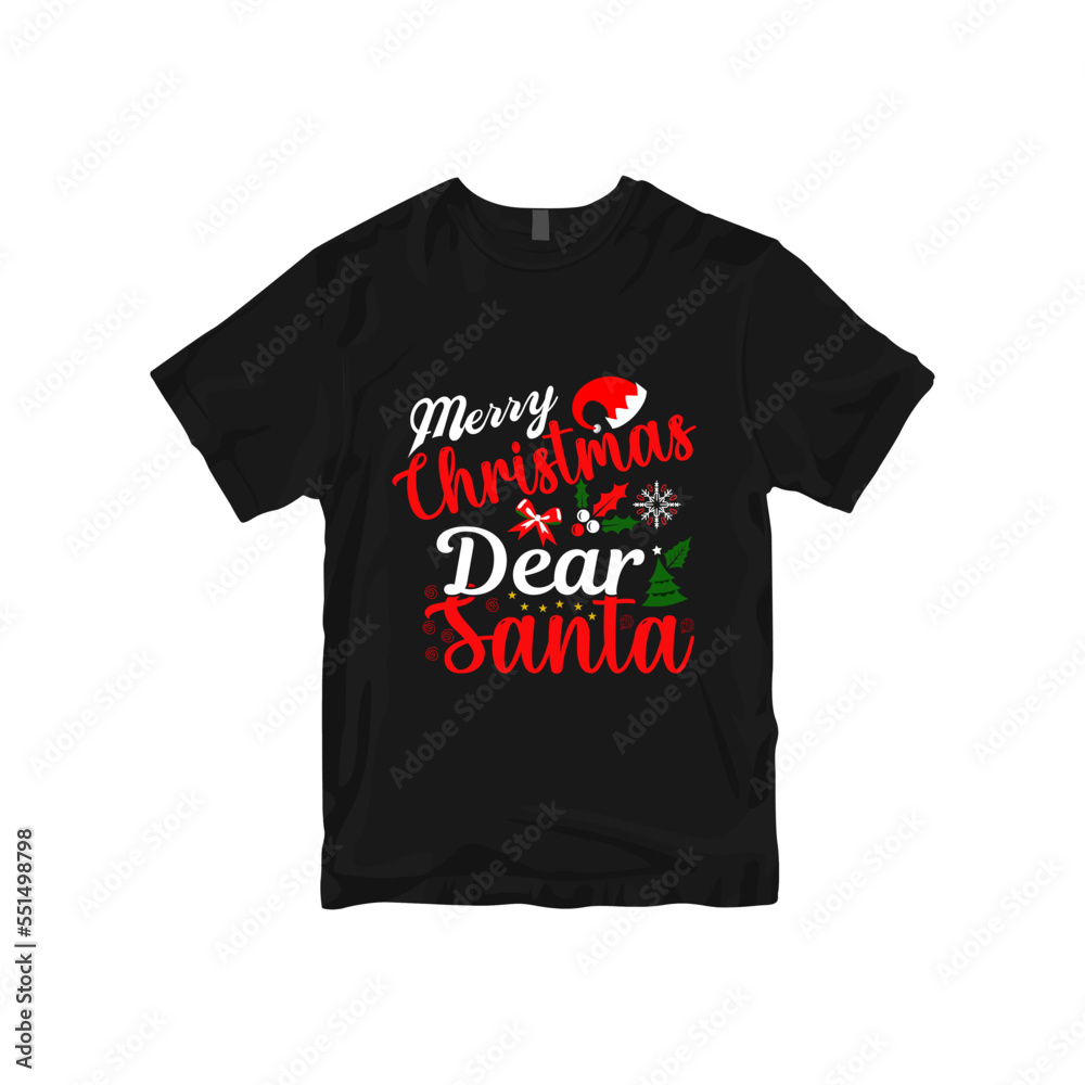 Christmas t-shirt design premium vector.