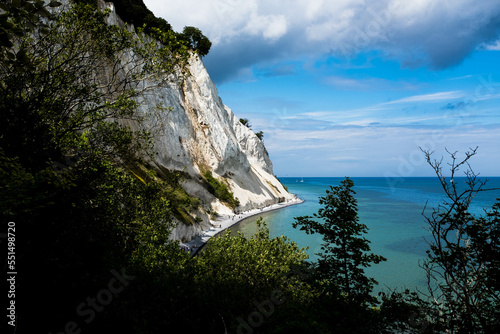 Møns Klint in blue sky