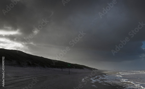 north sea coast, clouds, netherlands, beach, waves,  © A