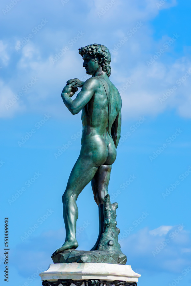 Statue of David on Michelangelo square in Florence, Italy Statue of David on Michelangelo square in Florence, Italy