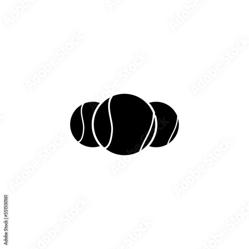 Tennis ball illustration  icon 