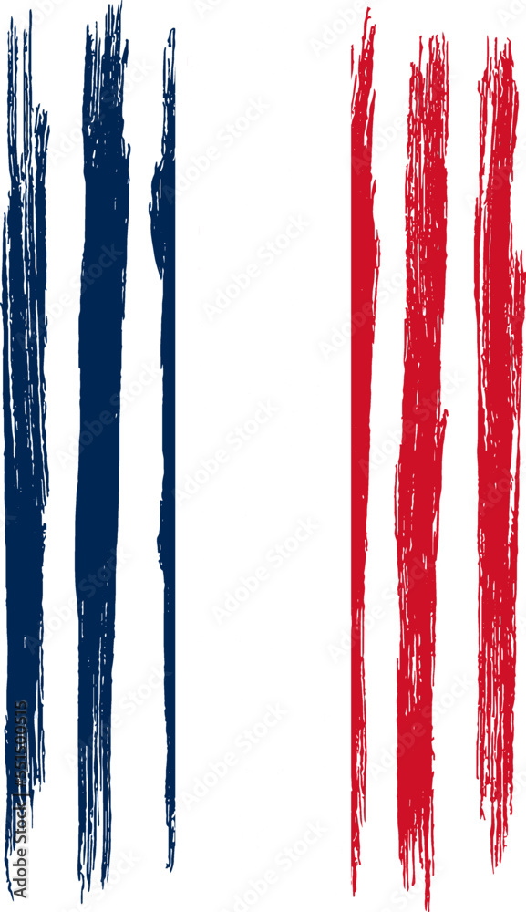 Fototapeta premium France flag with brush paint textured isolated on png or transparent background,Symbol France,template for banner,advertising ,promote, design,vector,top win sport country, vector illustration