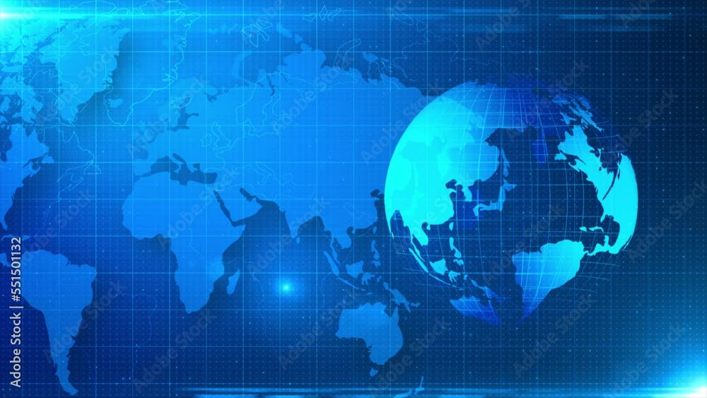 Abstract background spinning sphere of the globe with moving world map for video overlay. Modern and elegant technology background with copy space. Cyber futuristic abstract background Abstract background spinning sphere of the globe with moving world map for video overlay. Modern and elegant technology background with copy space. Cyber futuristic abstract background