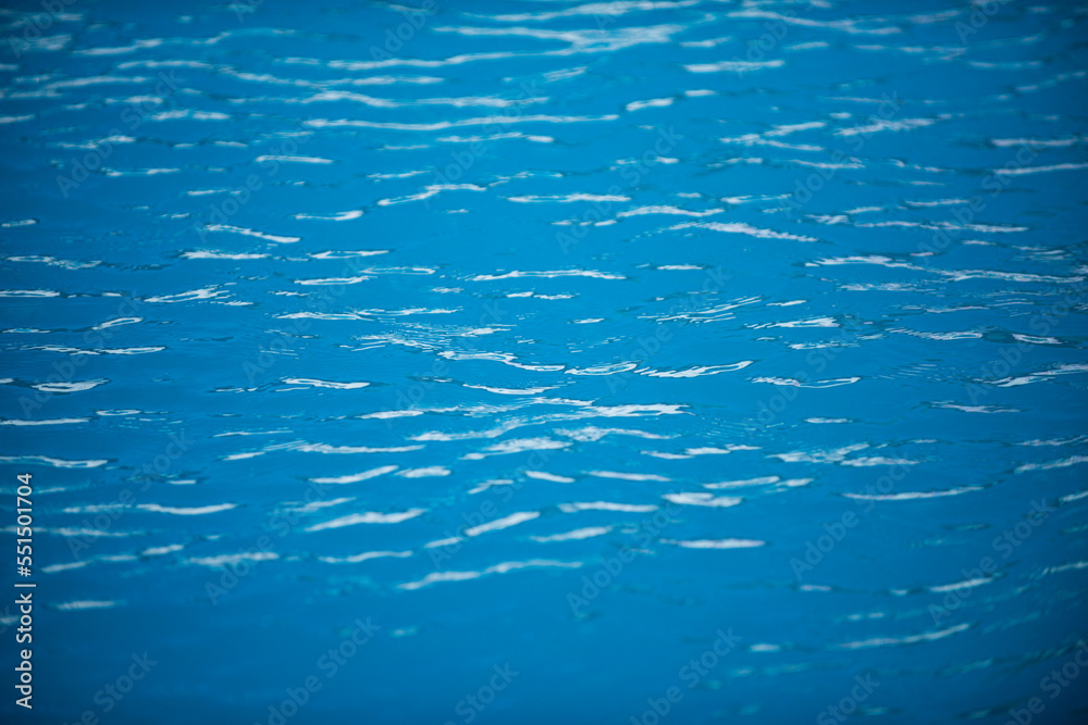 Background of water, surface blue swimming pool.