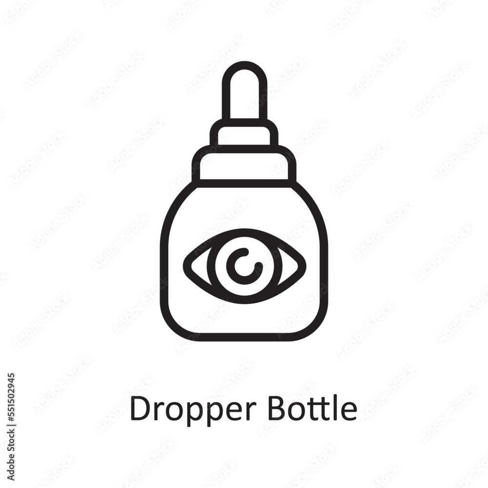 Dropper Bottle Vector Outline Icon Design illustration. Medical Symbol on White background EPS 10 File Dropper Bottle Vector Outline Icon Design illustration. Medical Symbol on White background EPS 10 File