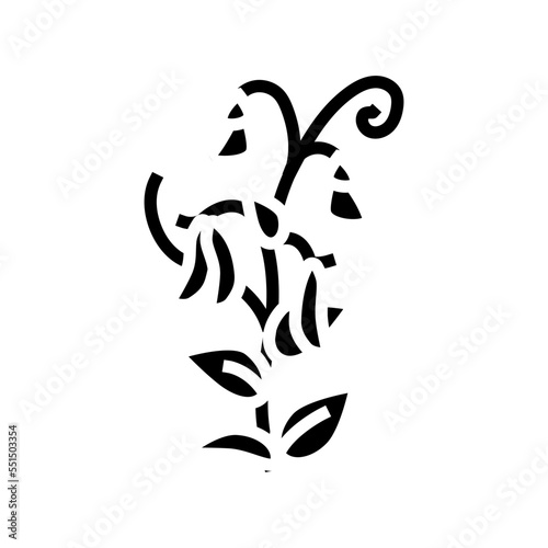 pea plant healthy glyph icon vector. pea plant healthy sign. isolated symbol illustration