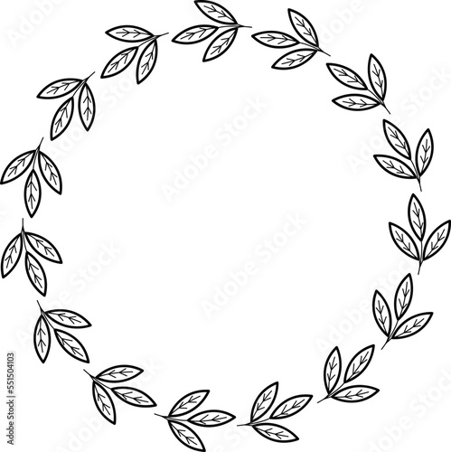 Leaves Circle Frame