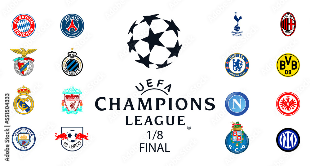 uefa champions league final, 1/8 Finals Match 1 of 2. soccer, football