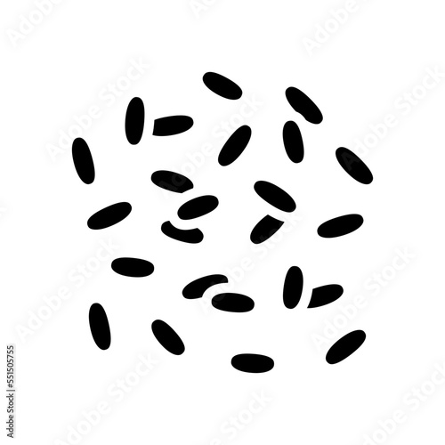 rice grain healthy glyph icon vector. rice grain healthy sign. isolated symbol illustration