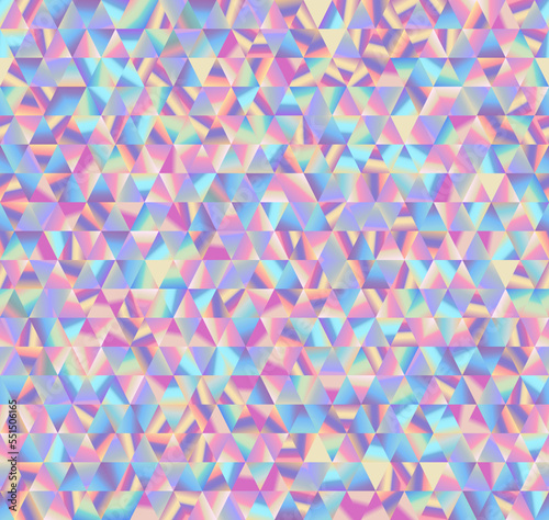 Seamless retro styled colorful gradients triangular pattern - vector background