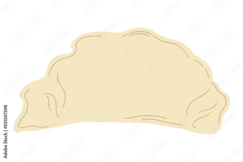 Dumpling isolated on background. Vector illustration.