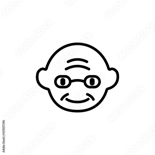 Grandpa line icon. Man, woman, age, experience, knowledge, memories, family, love. care, friendship. people concept. Vector black line icon on white background