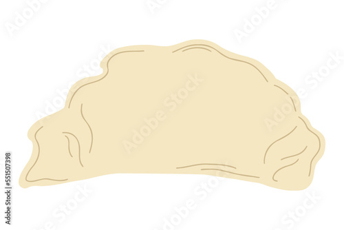 Dumpling isolated on background. Vector illustration.