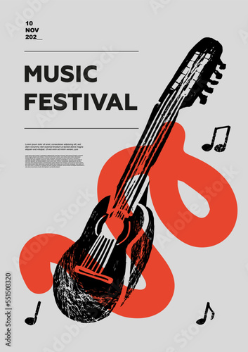 Charango, folk, Music festival poster. String musical instruments. Competition.  A set of vector illustrations. Minimalistic design. Banner, flyer, cover, print.