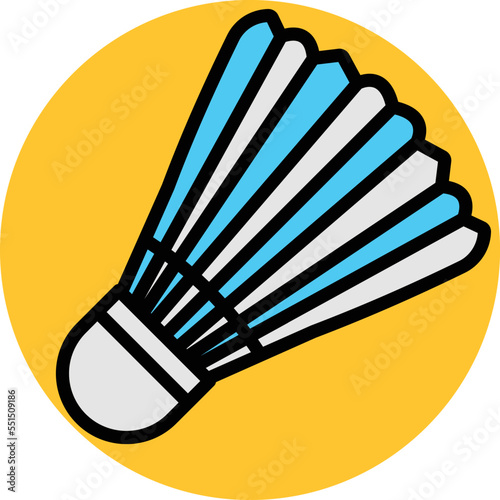 Shuttlecock Vector Icon
