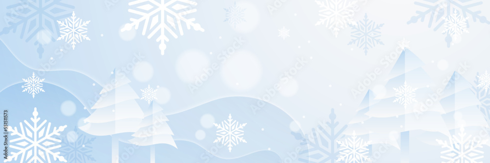 christmas card with snowflake border vector illustration
