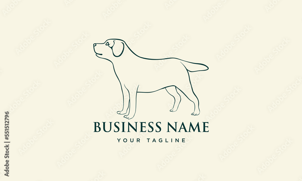 hand drawn dog logo design