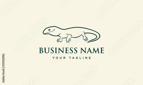 hand drawn reptile logo design