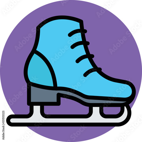 Ice Skating Vector Icon
