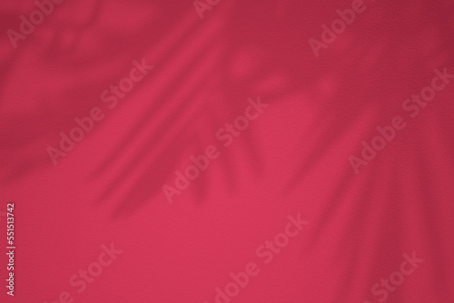 Beautiful shadow from tropical palm leaf, concept color of the year 2023.