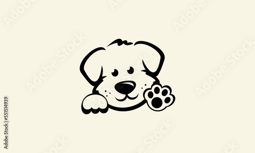 line art dog face logo