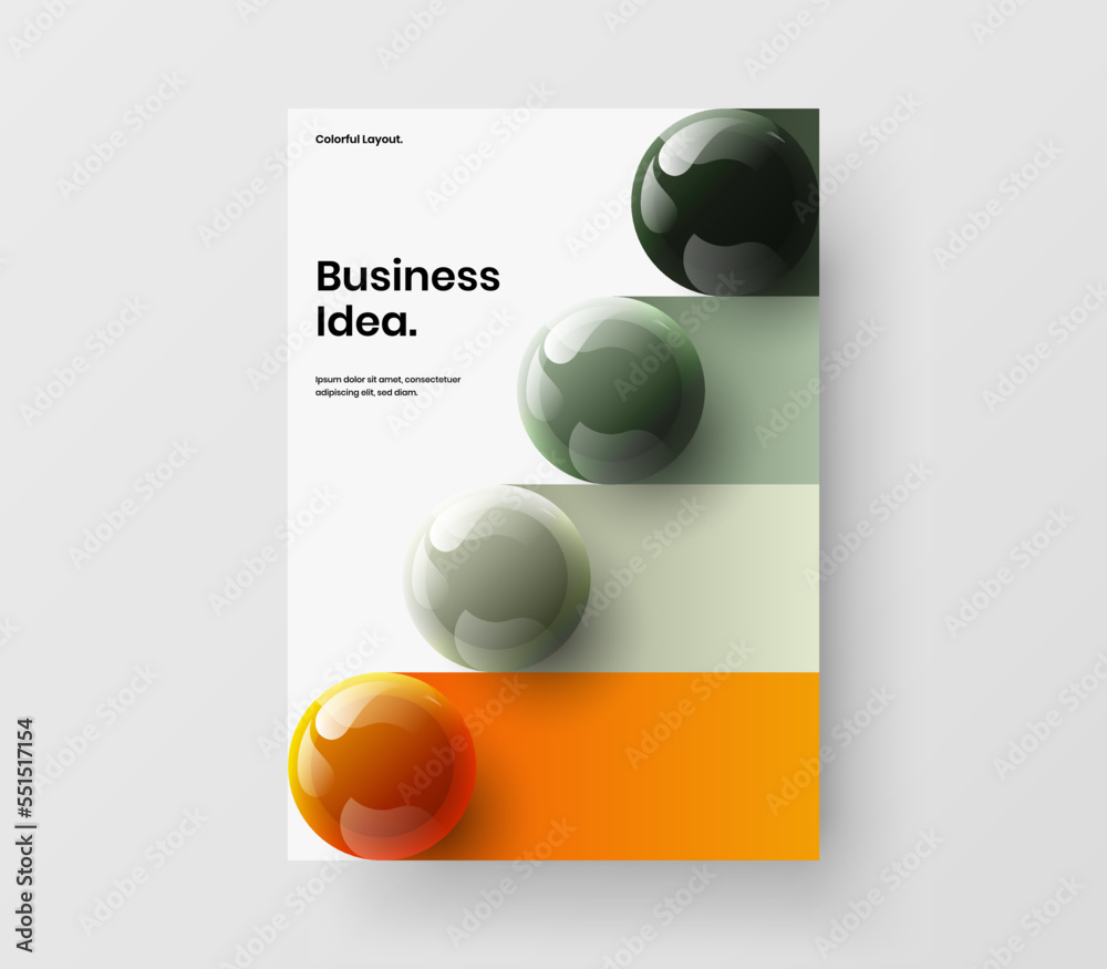 Amazing realistic balls presentation illustration. Creative brochure design vector template. Amazing realistic balls presentation illustration. Creative brochure design vector template.