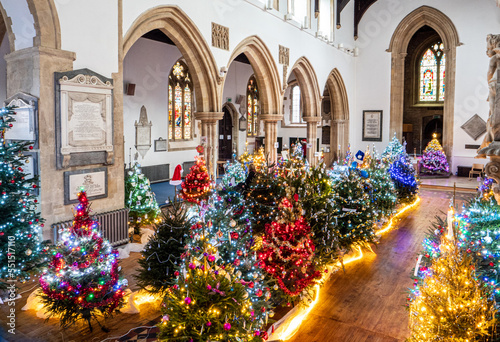 St Edburgs Church  Bicester Christmas Tree Festival