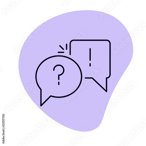 Dialogue bubble help message. Chat cloud service. Vector illustration