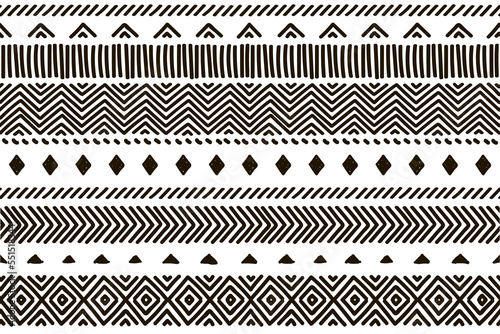 Ethnic vector seamless pattern. Tribal geometric background, boho motif, maya, aztec ornament illustration. rug textile print texture