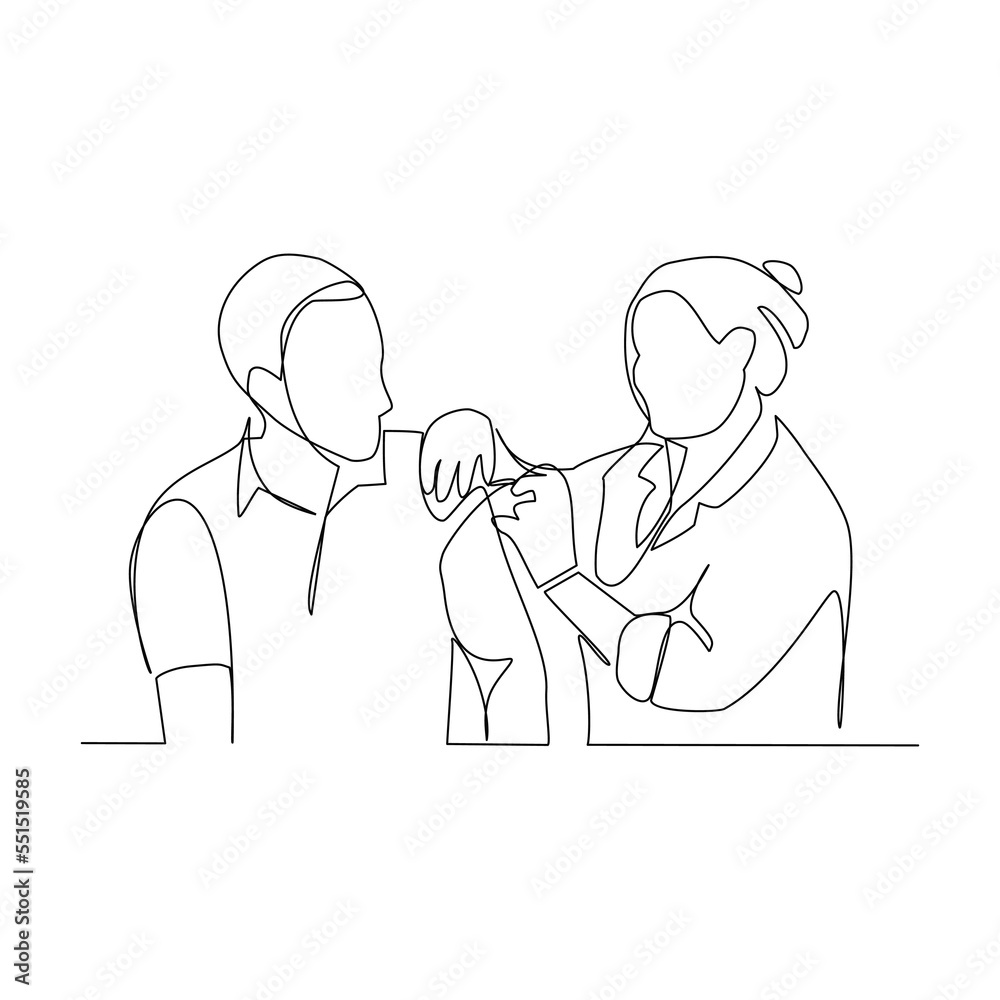 Vector illustration doctoral hand drawn in line art style