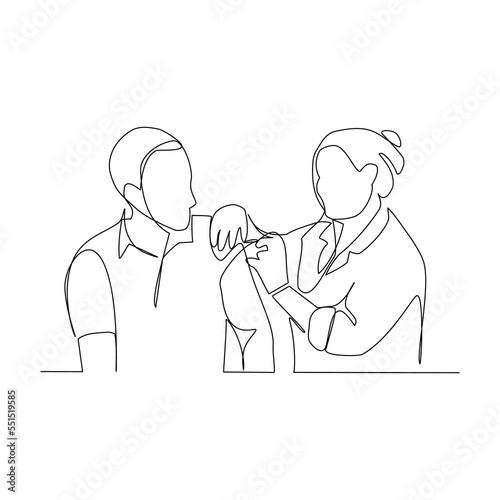 Vector illustration doctoral hand drawn in line art style