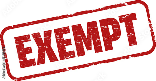 Foto Exempt rubber stamp