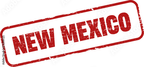 New mexico rubber stamp. Vintage old red color texture frame, new mexico for your product. Vector illustration.