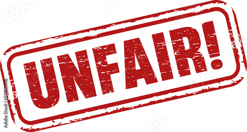 Tableau sur toile Unfair rubber stamp