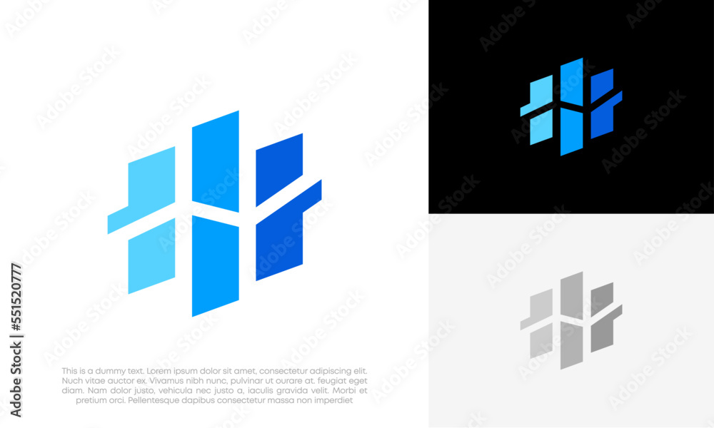 Obraz premium Financial growth chart logo design vector