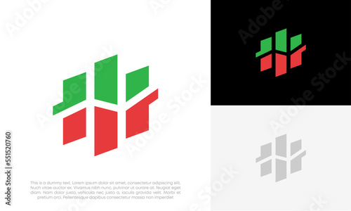 financial growth logo design vector