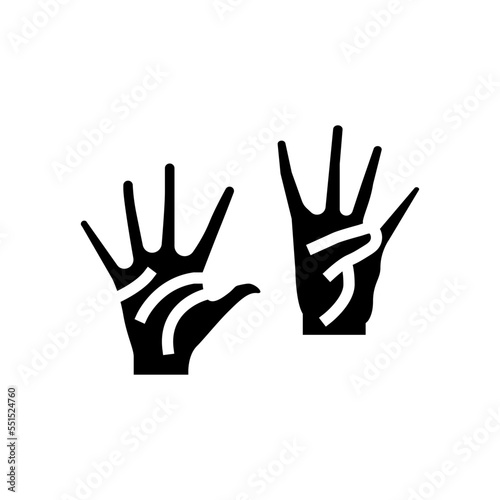 nine number hand gesture glyph icon vector. nine number hand gesture sign. isolated symbol illustration