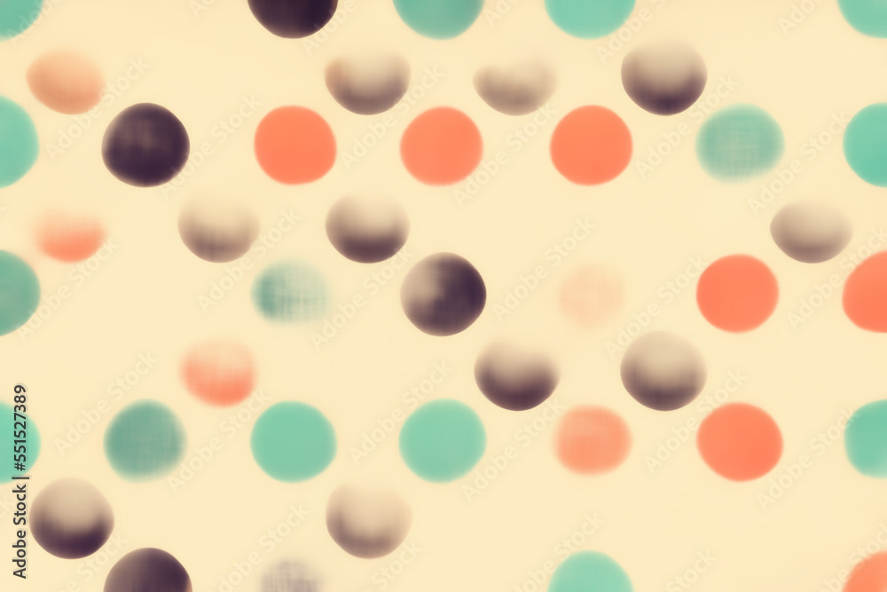Blur circles. Abstract background. Spot texture. Defocused black orange blue faded round polka dot pattern decorative collage illustration.