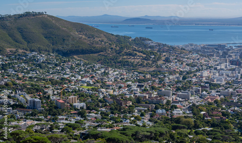 Luftbild Kapstadt aus der Luftperspektive Südafrika © Natascha