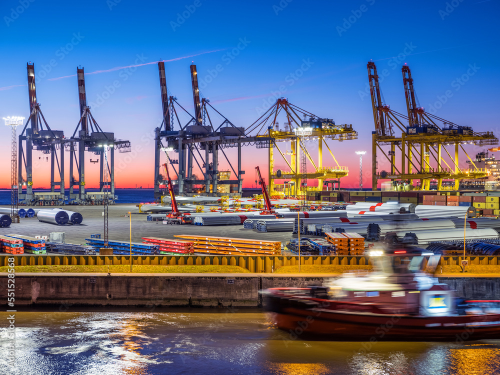 Fototapeta premium Container Shipping Terminal in Bremerhaven