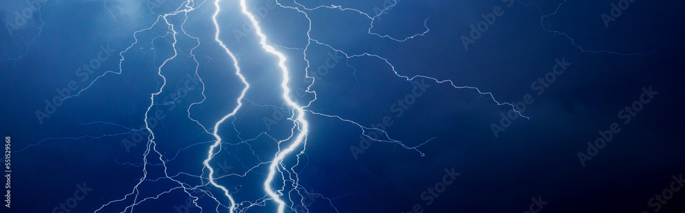 Thunder, lightnings and rain on stormy summer night Thunder, lightnings and rain on stormy summer night