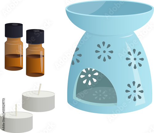 Aromatherapy vector isolated illustrations set
