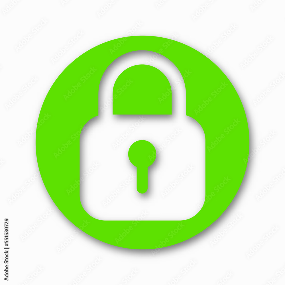 Green padlock icon isolated on white background. Symbol sign lock. Vector illustration. Green padlock icon isolated on white background. Symbol sign lock. Vector illustration.